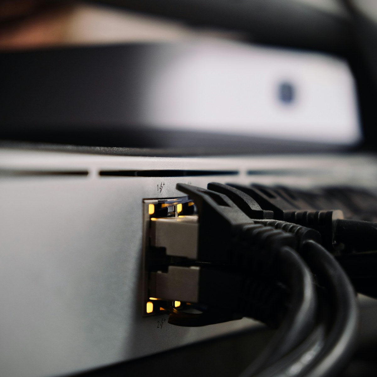 ネットワークスイッチと接続ケーブル。PHP2Shellとホームページ保守、自社情報資産の価値を考える記事の写真(Manuel Luikenga / Unsplash)